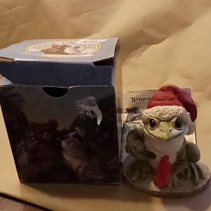 Stone critters animal collection Holiday Mr. Bullfrog pre owned